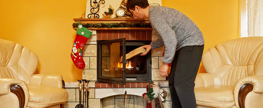 Rusted Metal Fireplace Restoration in Binghamton, New York